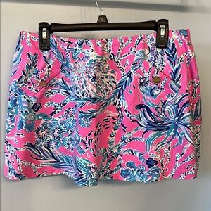 Lilly Pulitzer Pink and Blue Floral Skort